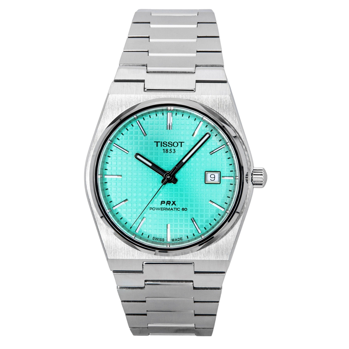 Tissot PRX T137.407.11.091.01 men's watch with light green dial