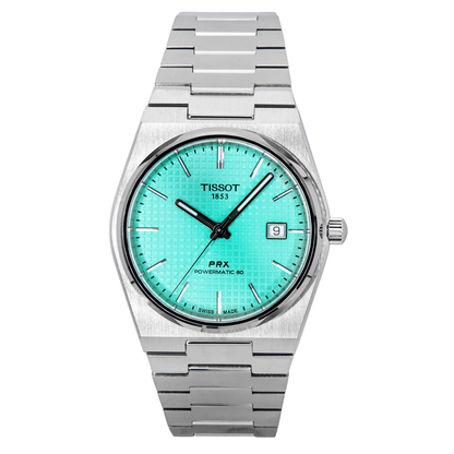 Tissot PRX T137.407.11.091.01 men's watch with light green dial