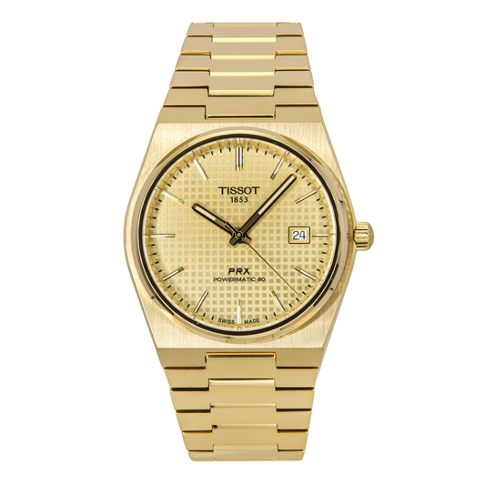 Tissot PRX T137.407.33.021.00 men's watch with champagne dial