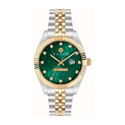 Philipp Plein Date Superlative Stainless Steel Green Dial 41mm PWMFA0325 Men's Watch