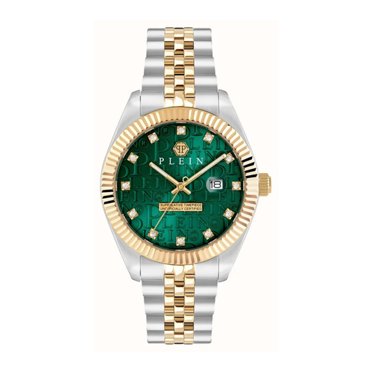 Philipp Plein Date Superlative Stainless Steel Green Dial 41mm PWMFA0325 Men's Watch