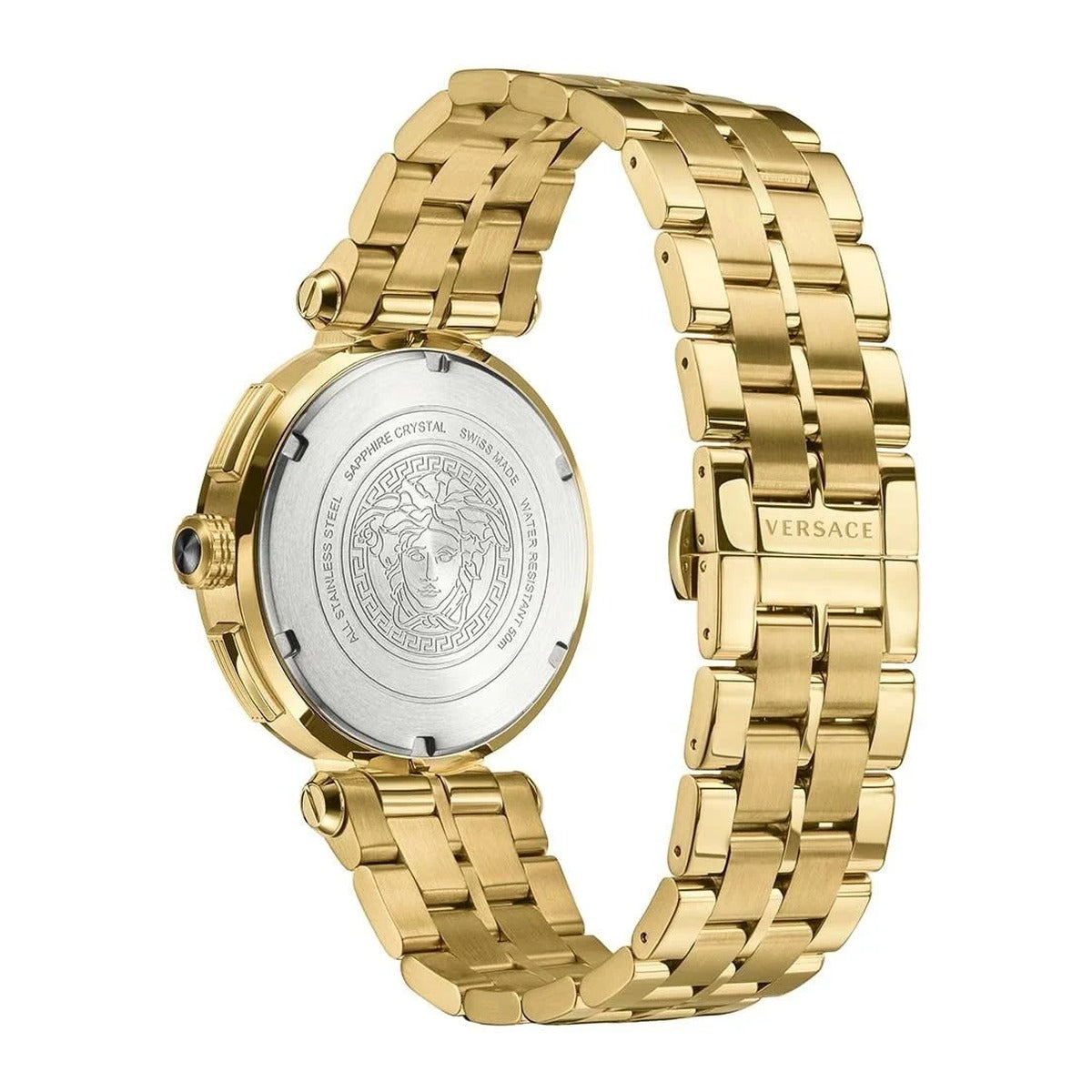 Versace VE1D00419 Men's Quartz Chronograph Gold-Tone 45 mm Stainless Steel Watch