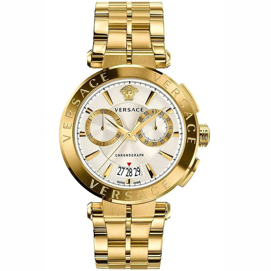 Versace VE1D01920 Men's Quartz Chronograph Gold-Tone 45 mm Stainless Steel Watch