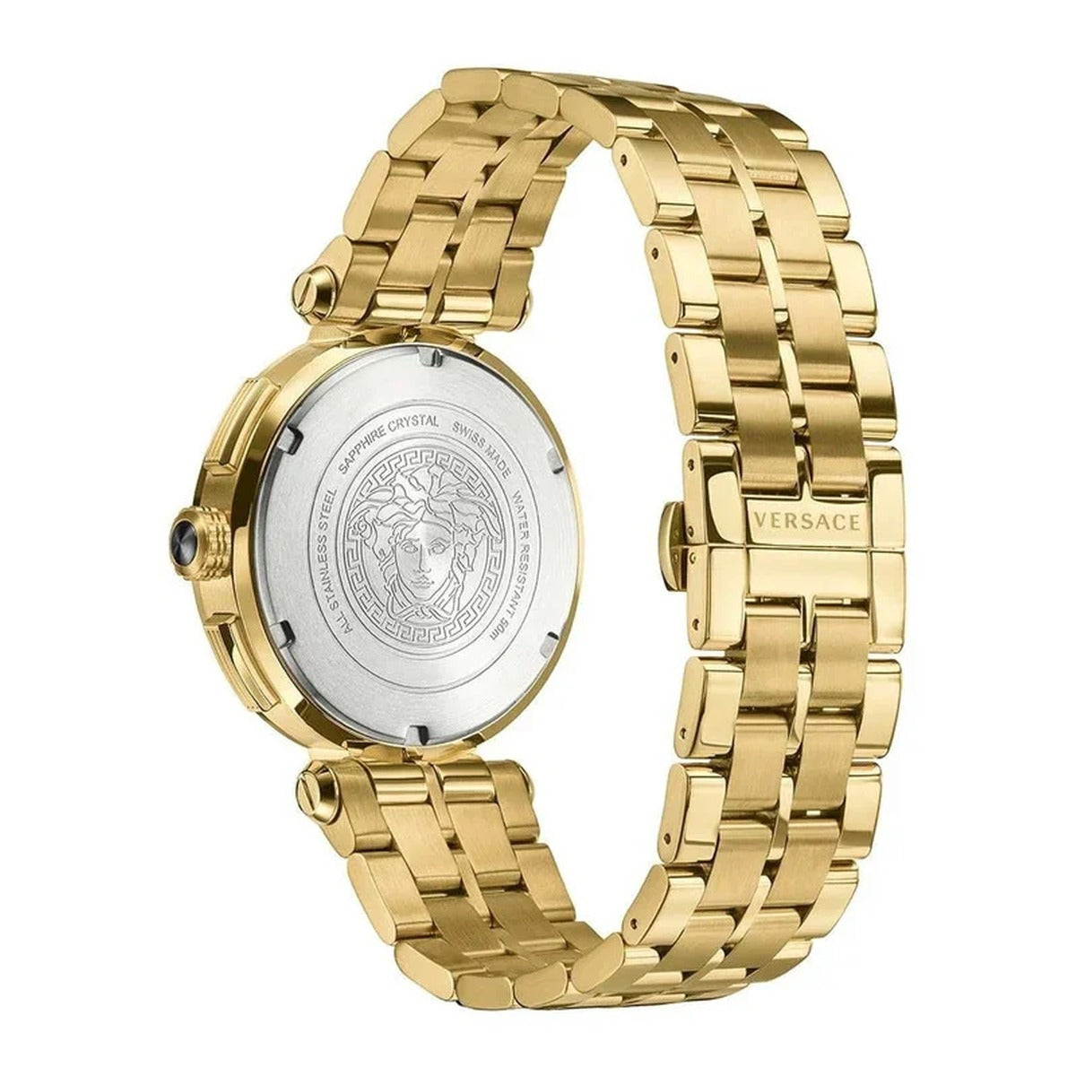 Versace VE1D02823 Men's Quartz Chronograph Gold-Tone 45 mm Stainless Steel Watch