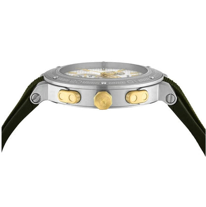Versace VE2H00121 Men's Quartz Chronograph 46 mm Silicone Strap Watch
