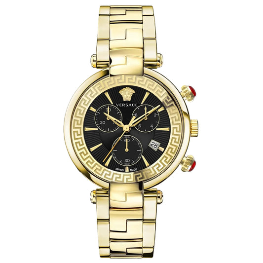 Versace VE2M00621 Women's Quartz Chronograph Gold-Tone 41 mm Stainless Steel Watch