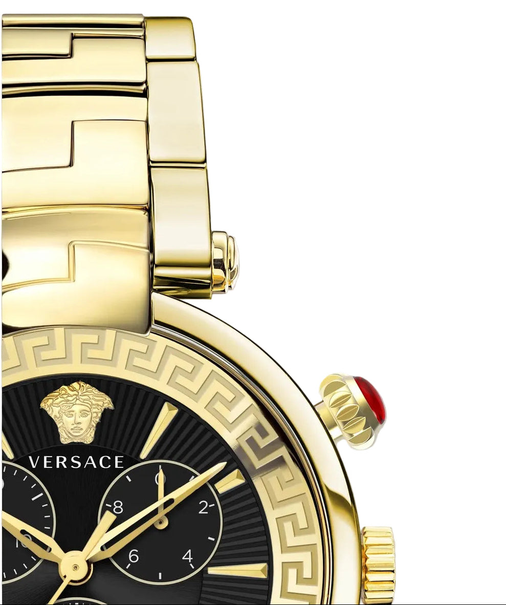 Versace VE2M00621 Women's Quartz Chronograph Gold-Tone 41 mm Stainless Steel Watch