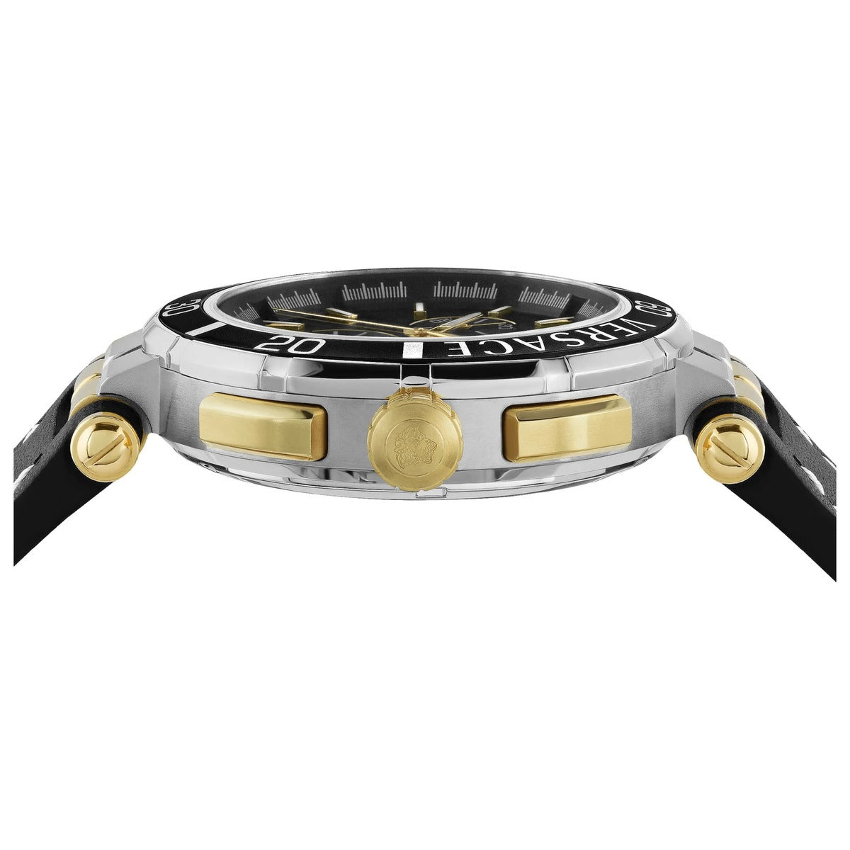 Versace VE3L00222 Men's Quartz Chronograph 45 mm Leather Strap Watch