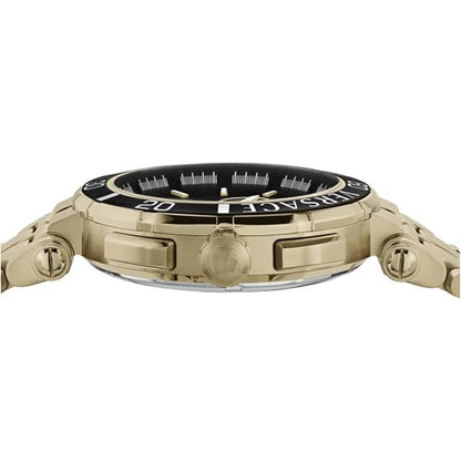 Versace VE3L00522 Men's Quartz Chronograph Gold-Tone 45 mm Stainless Steel Watch
