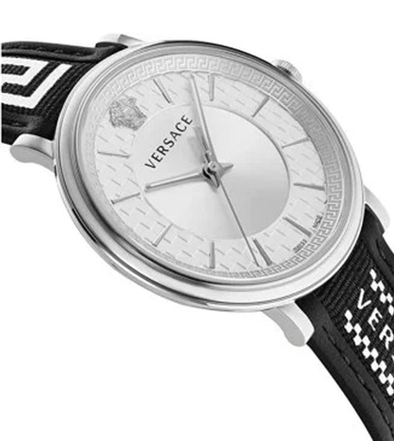 Versace VE5A01021 Men's Quartz 42 mm Leather Strap Watch