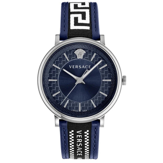 Versace VE5A01121 Men's Quartz 42 mm Leather Strap Watch