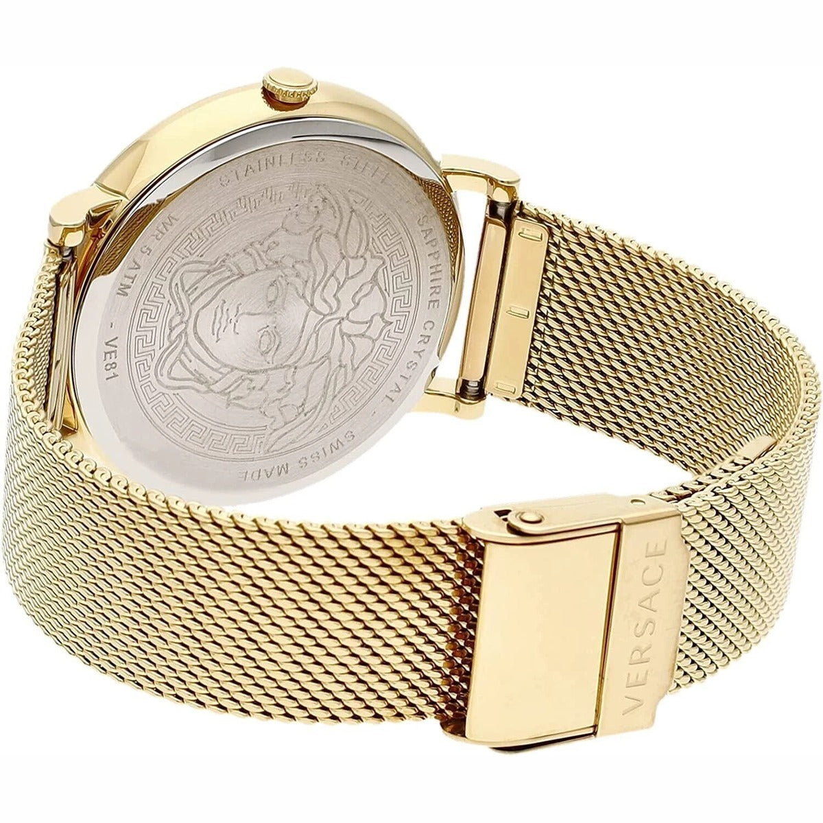 Versace VE8102119 Women's Quartz Gold-Tone 38 mm Stainless Steel Watch