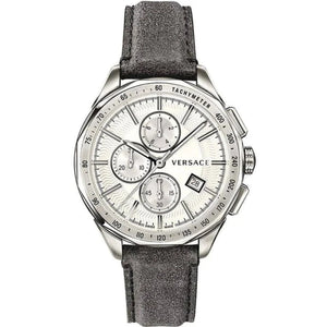 Versace VEBJ00118 Men's Quartz Chronograph Gold-Tone 44 mm Leather Strap Watch