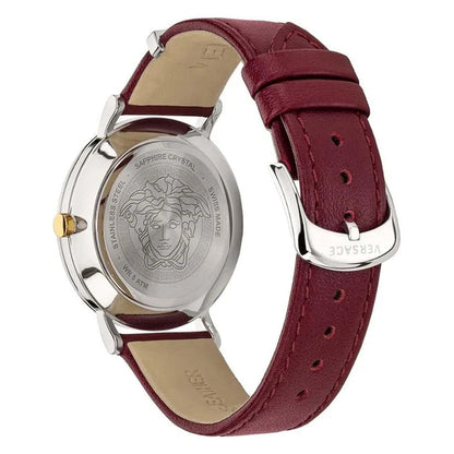 Versace VEK400221 Women's Quartz 36 mm Leather Strap Watch