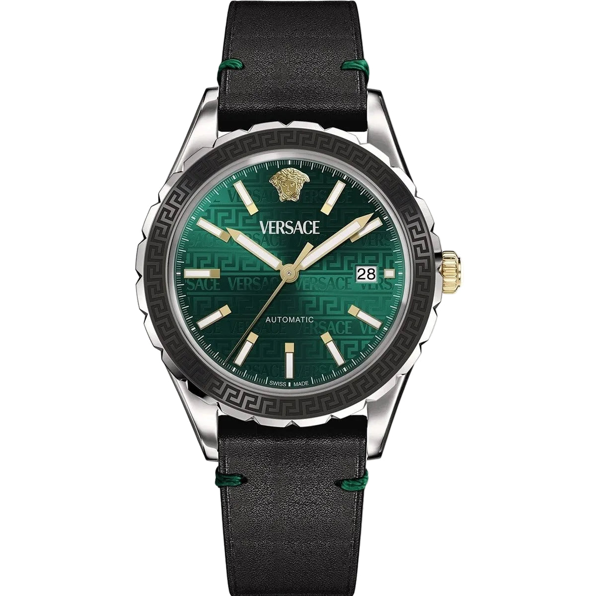 Versace VEQCA0124 Men's Automatic 42 mm Leather Strap Watch