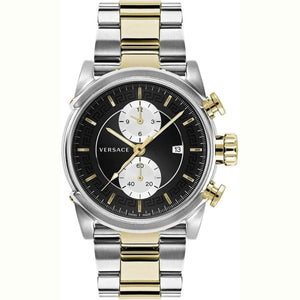 Versace VEV400519 Men's Quartz Chronograph Gold-Tone 44 mm Stainless Steel Watch