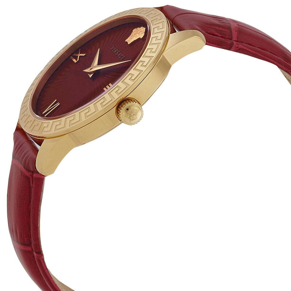 Versace VEVC00921 Women's Quartz Gold-Tone 38 mm Leather Strap Watch