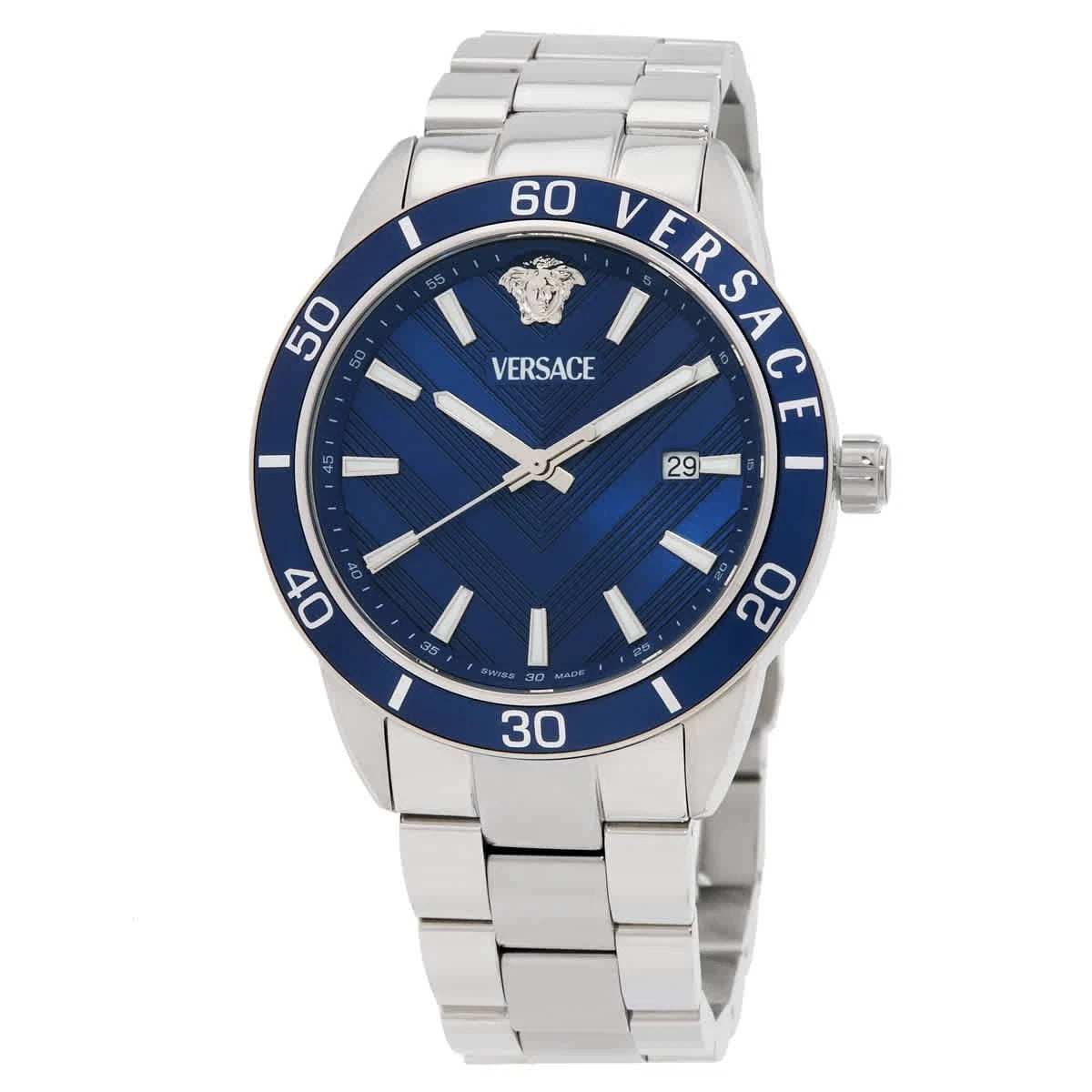 Versace VEYCA0424 Men's Quartz 43 mm Stainless Steel Watch