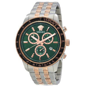Versace VEZCA0424 Men's Quartz Chronograph Gold-Tone 44 mm Stainless Steel Watch