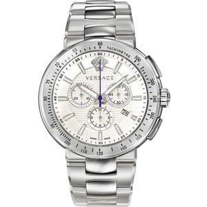 Versace VFG090013 Men's Quartz Chronograph 45 mm Stainless Steel Watch