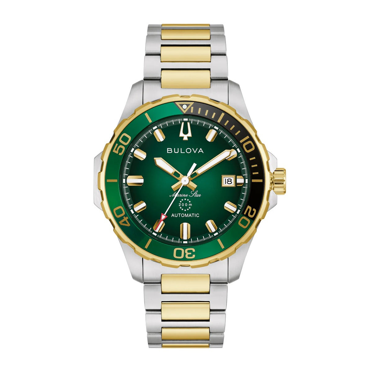 Bulova Stainless Steel Green Dial 41mm Watch