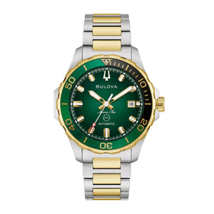 Bulova Stainless Steel Green Dial 41mm Watch