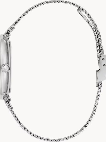 Bulova Crystal Phantom Quartz 96L329 30mm 3 ATM Silver Dial Women's Watch