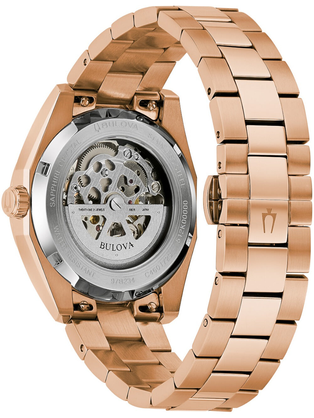 Bulova Surveyor Automatic 97B234 39mm 3 ATM Violet Dial Men's Watch