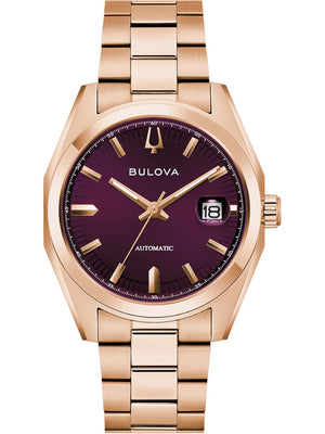 Bulova Surveyor Automatic 97B234 39mm 3 ATM Violet Dial Men's Watch