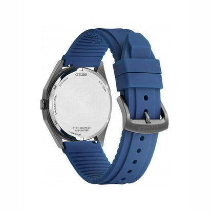 Citizen Stainless Steel Silicone Strap Black Dial 41mm Men's Watch
