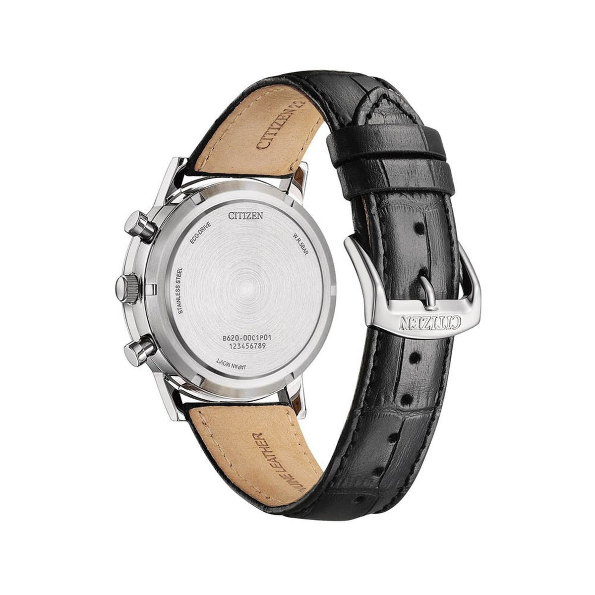 Citizen Stainless Steel Leather Strap 42mm Men's Watch