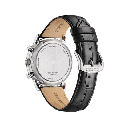 Citizen Stainless Steel Leather Strap 42mm Men's Watch