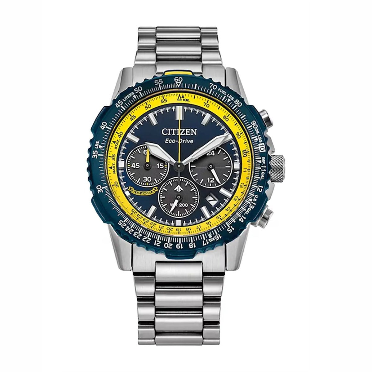 Citizen Blue Angels Stainless Steel Black Dial 40mm Men's Watch