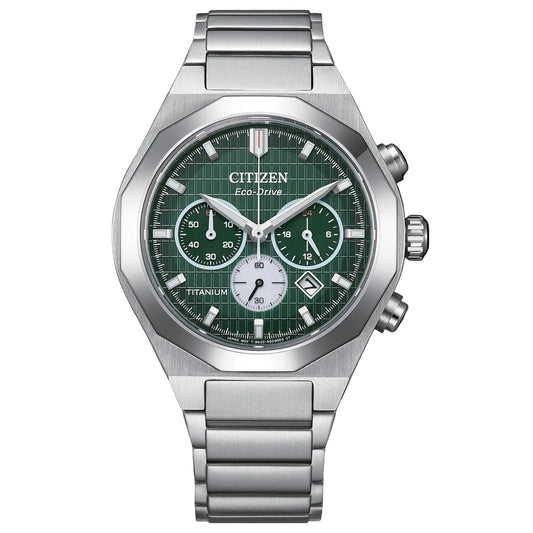 Citizen Super Titanium Green Dial Men's Watch