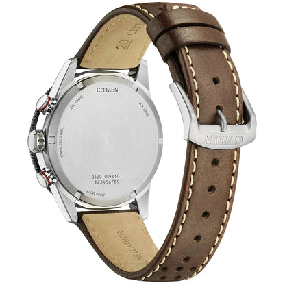 Citizen Leather Strap White Dial 40mm Men's Watch