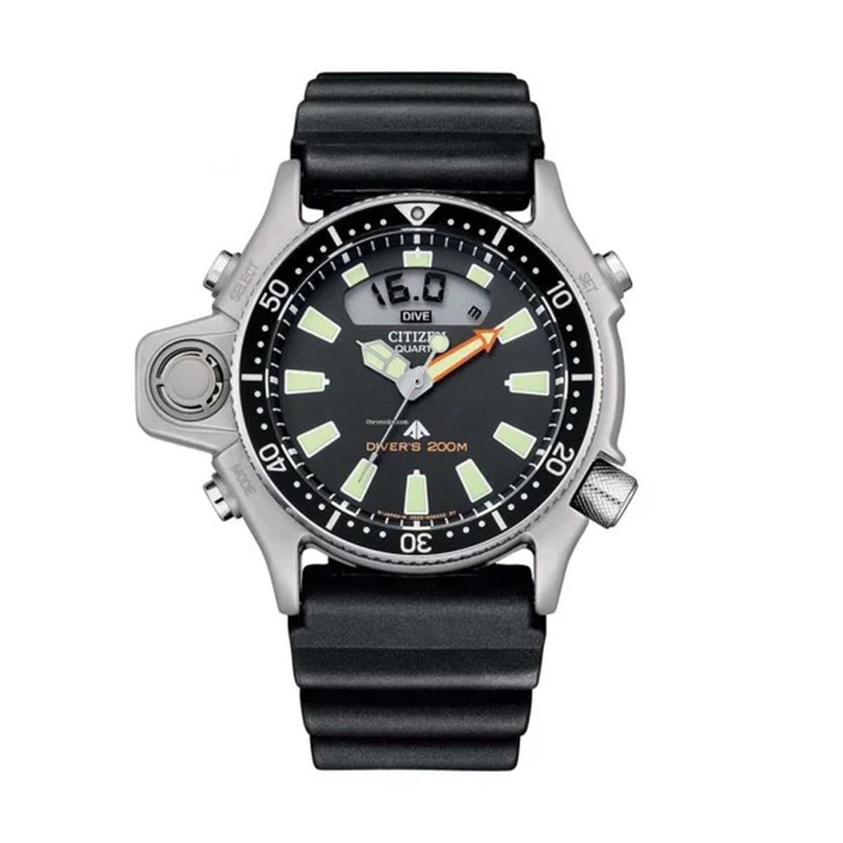 Citizen Stainless Steel Rubber Strap 44mm Men's Watch