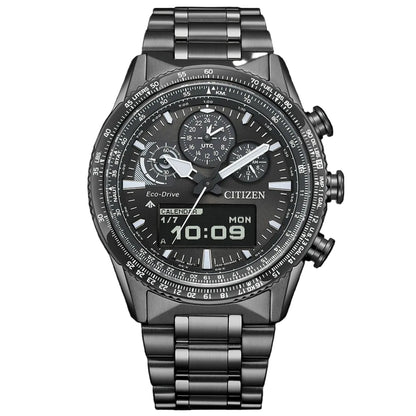 Citizen Promaster Stainless Steel Lcd, Black Dial Men's Watch