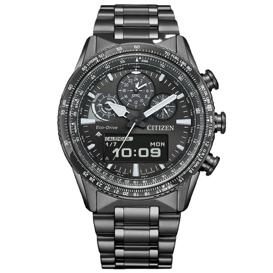 Citizen Promaster Stainless Steel Lcd, Black Dial Men's Watch