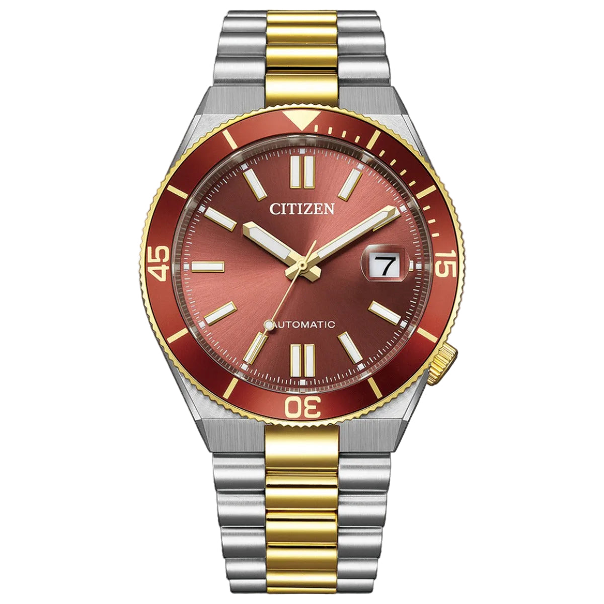 Citizen Citizen Collection Stainless Steel Dark Red Dial Watch