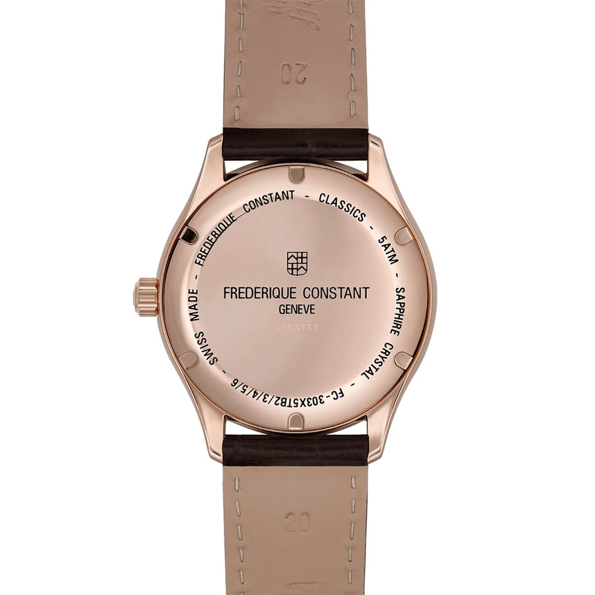Frederique Constant Stainless Steel Leather Strap 40mm Men's Watch