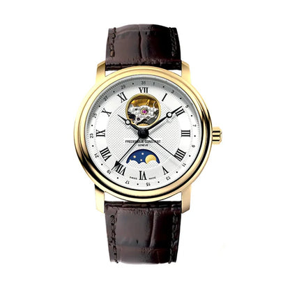 Frederique Constant Stainless Steel Leather Strap 40mm Men's Watch