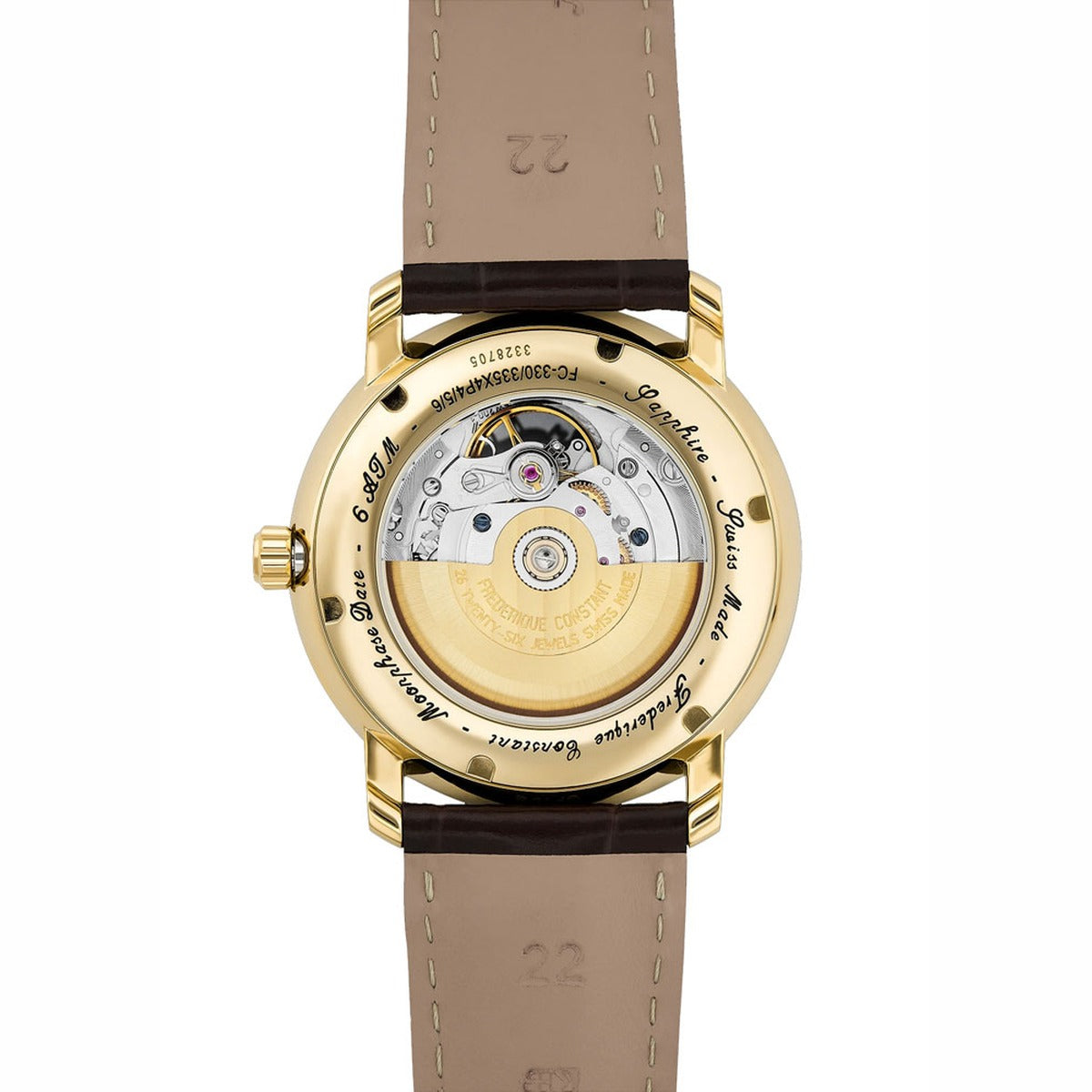 Frederique Constant Stainless Steel Leather Strap 40mm Men's Watch