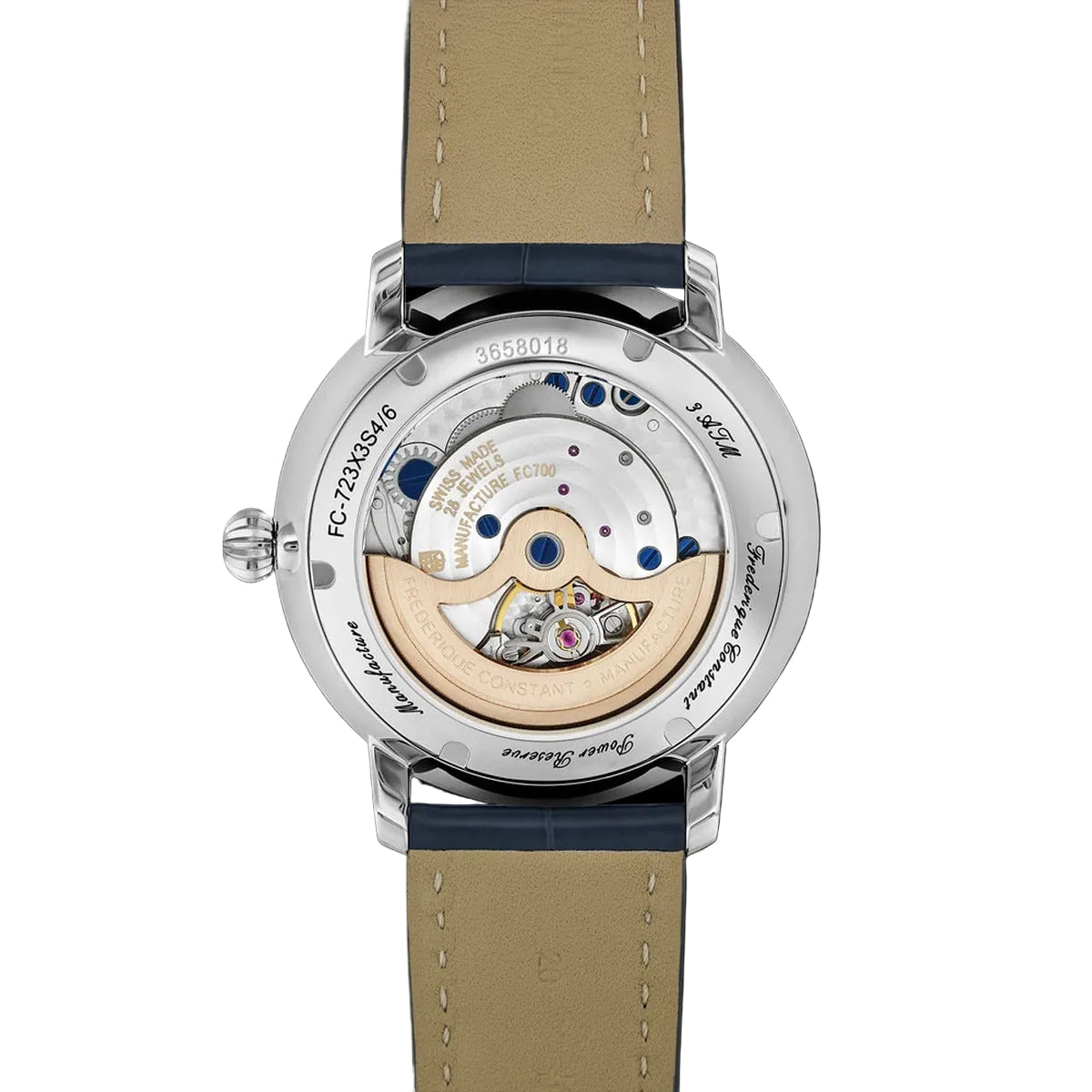 Frederique Constant Stainless Steel Leather Strap 40mm Watch