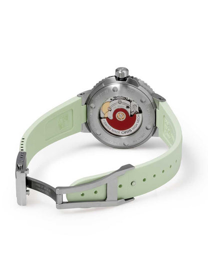 Oris Aquis Date Automatic 01 733 7770 4157-07 4 18 67FC 36mm 30 ATM Green Dial Women's Watch