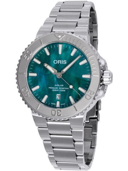 Oris Aquis Date Automatic 01 733 7730 4137-07 8 24 05PEB 43mm 30 ATM Green Dial Men's Watch