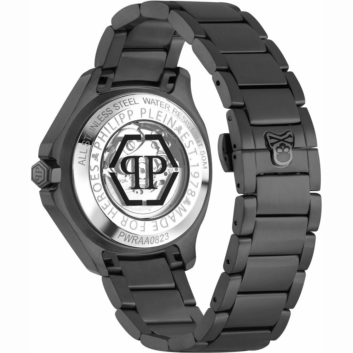 Philipp Plein Stainless Steel Black Dial 42mm Men's Watch