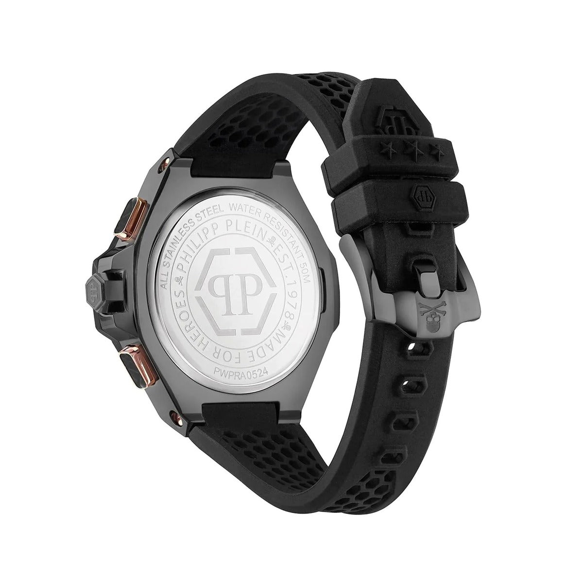 Philipp Plein Stainless Steel Black Dial 46mm Men's Watch