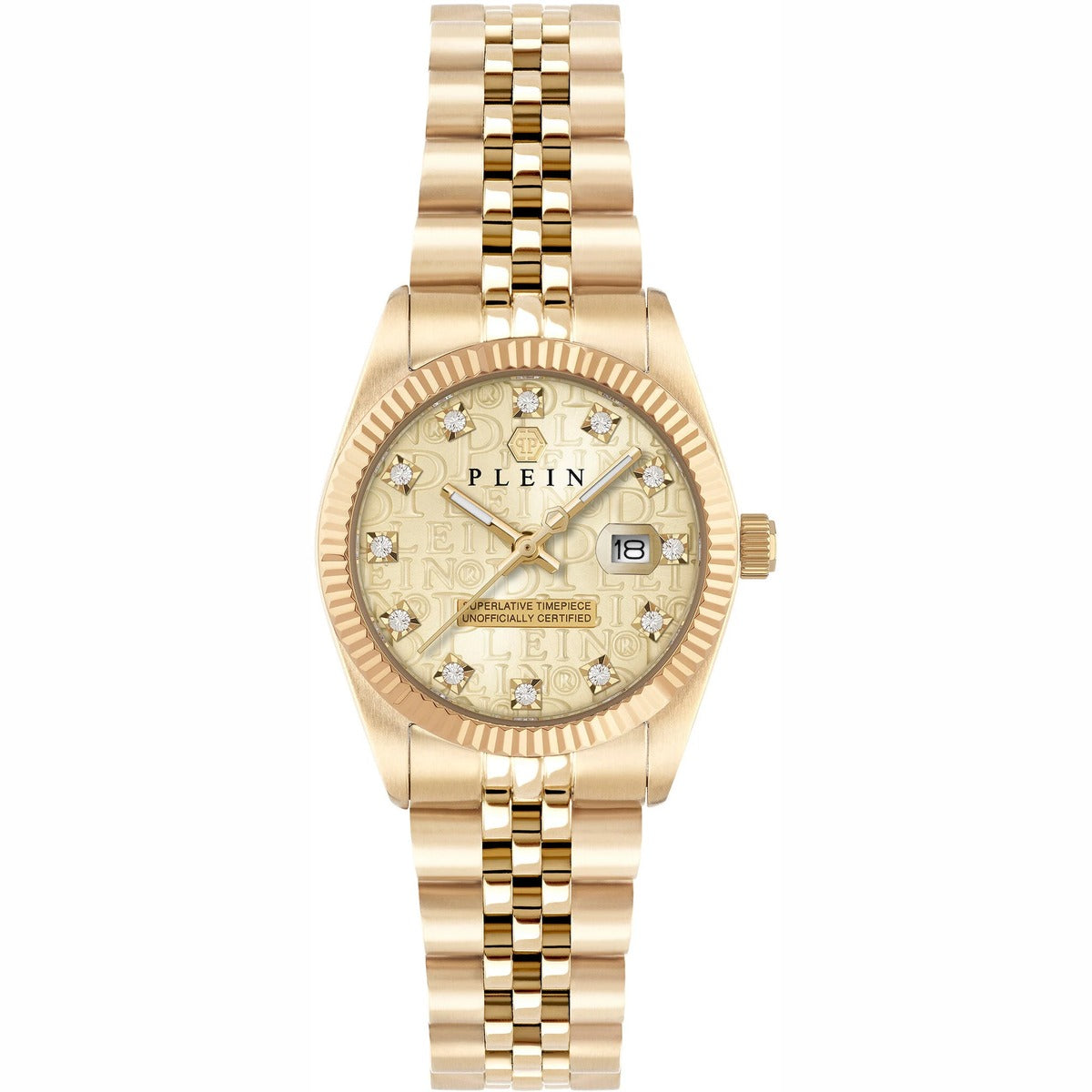 Philipp Plein Stainless Steel Gold Dial 28mm Women's Watch