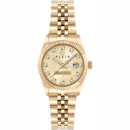 Philipp Plein Stainless Steel Gold Dial 28mm Women's Watch