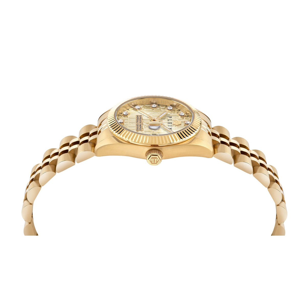 Philipp Plein Stainless Steel Gold Dial 28mm Women's Watch